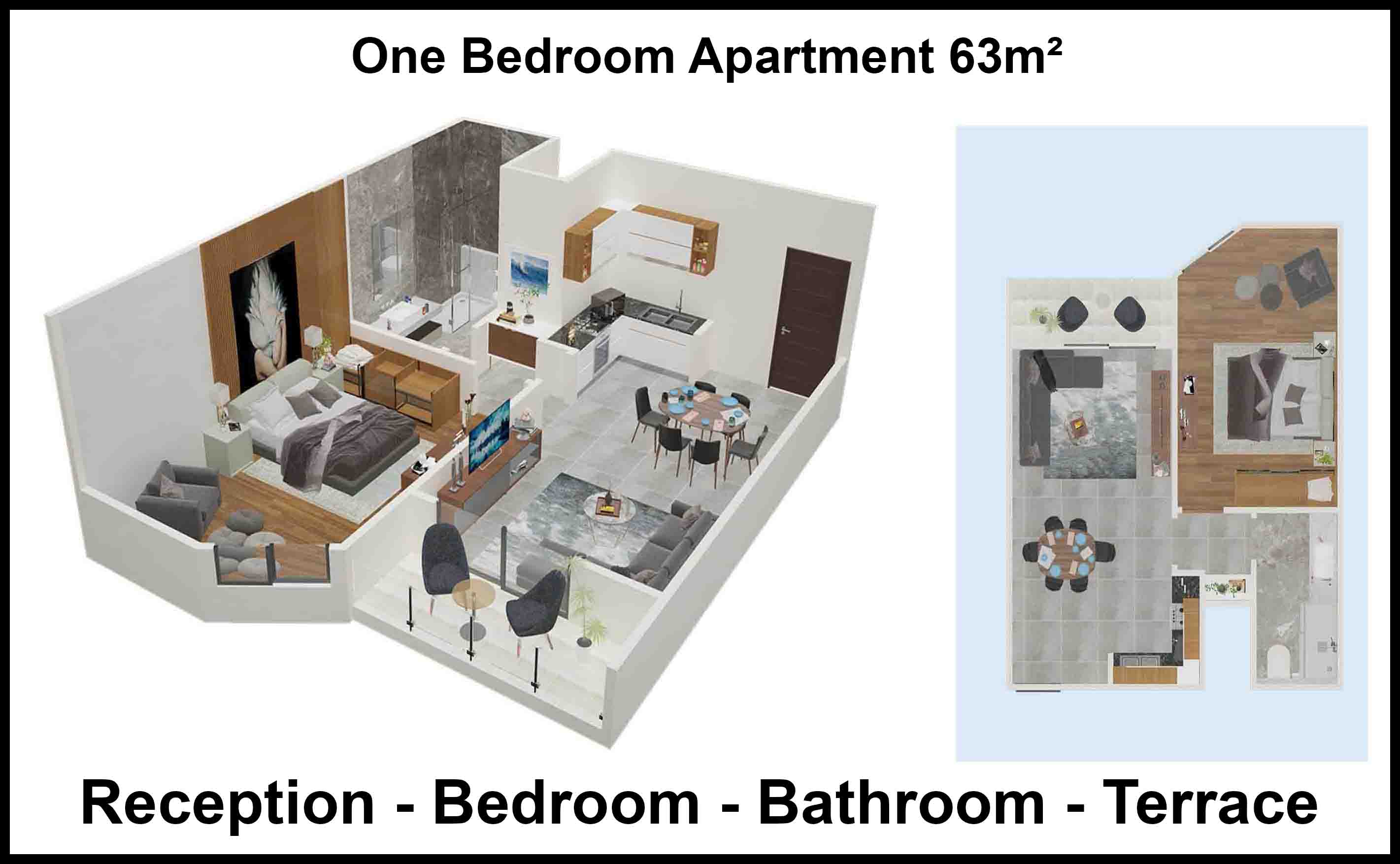 One Bedroom Apartment 63m² For Sale in Hurghada